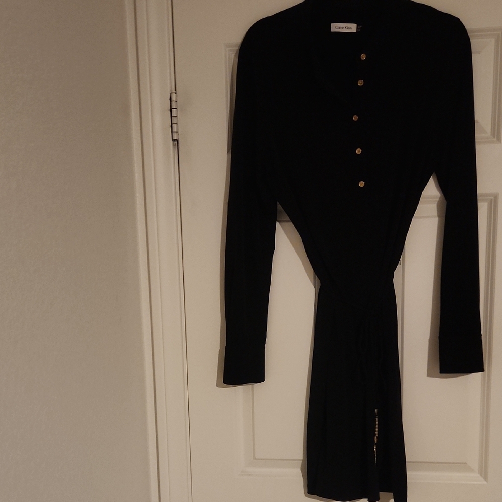 Calvin Klein Black Long Sleeve Dress
